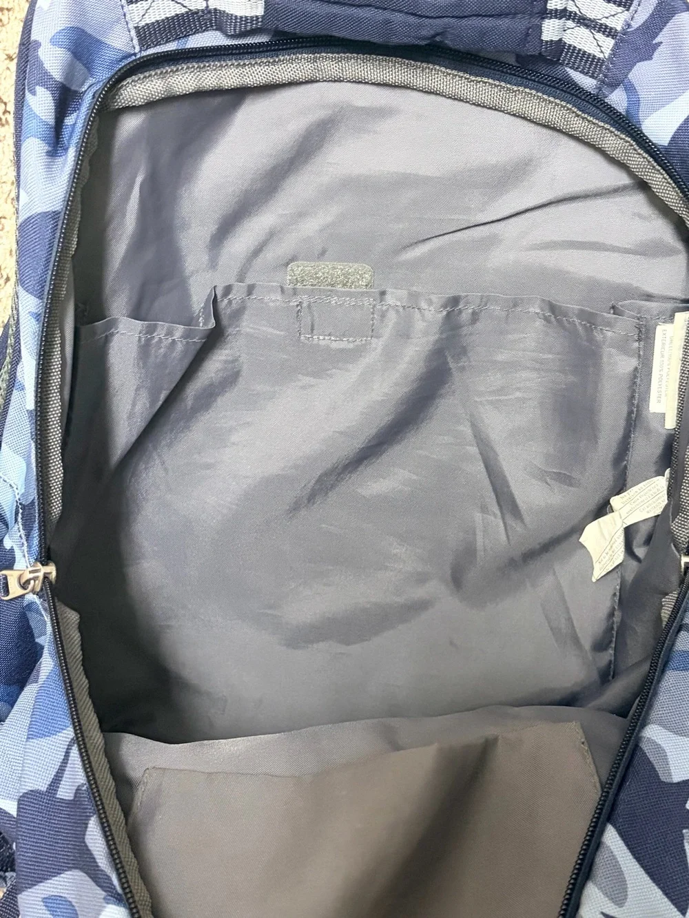 Pottery Barn Kids Blue Shark Camo Large Backpack